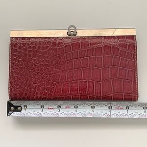 Red and silver clutch
